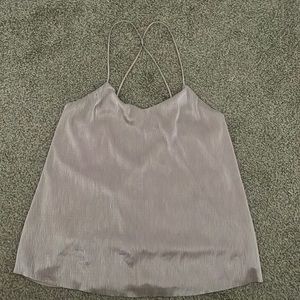 Light pink metallic top